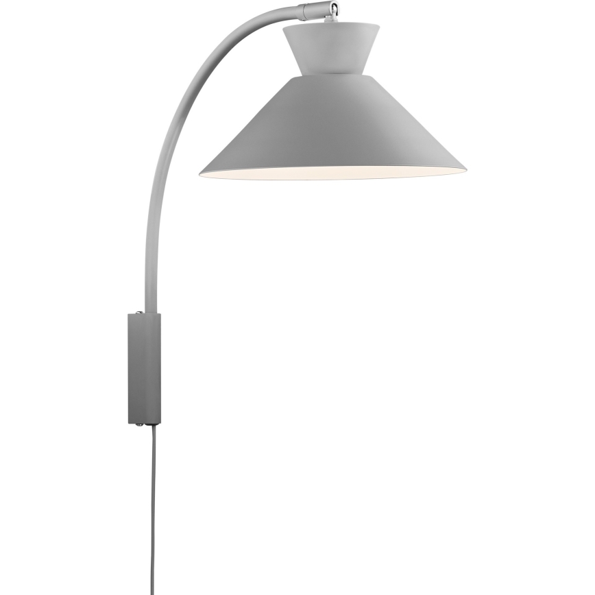 Nordlux - Nástenná lampa DIAL 1xE27/40W/230V šedá