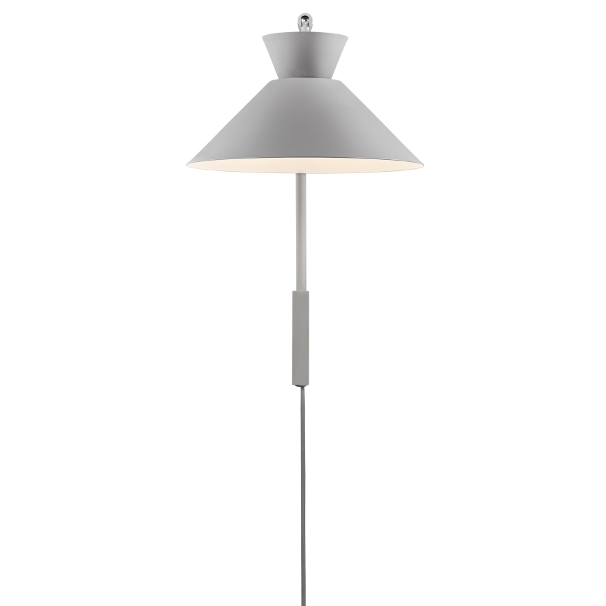 Nordlux - Nástenná lampa DIAL 1xE27/40W/230V šedá