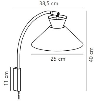 Nordlux - Nástenná lampa DIAL 1xE27/40W/230V šedá