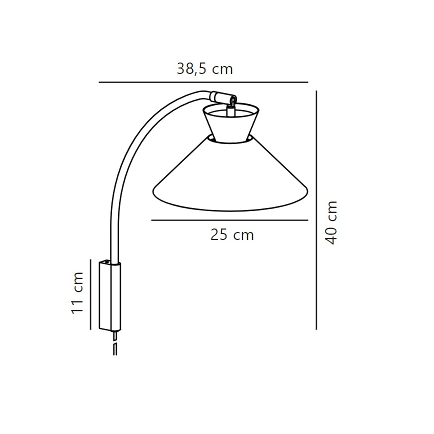 Nordlux - Nástenná lampa DIAL 1xE27/40W/230V šedá