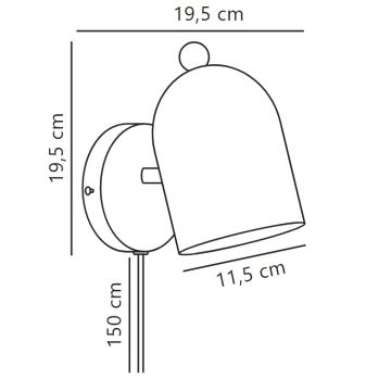 Nordlux - Nástenné bodové svietidlo GASTON 1xE27/15W/230V biela