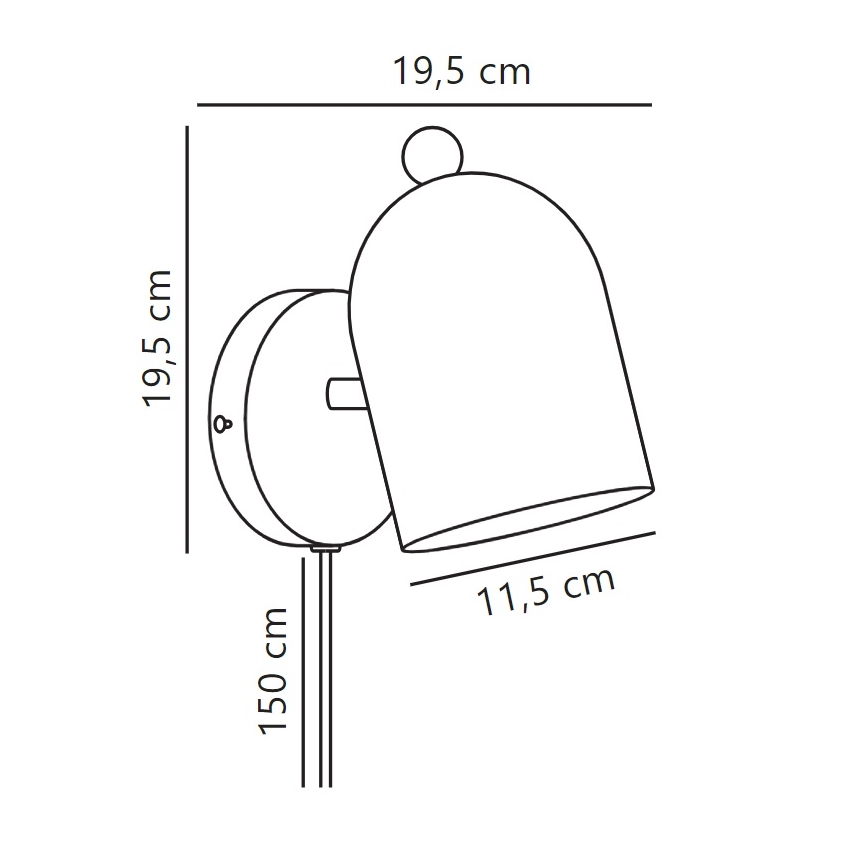 Nordlux - Nástenné bodové svietidlo GASTON 1xE27/15W/230V biela