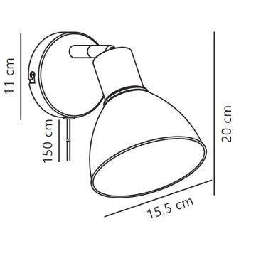 Nordlux - Nástenné bodové svietidlo POP 1xE27/18W/230V biela