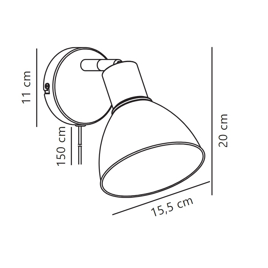 Nordlux - Nástenné bodové svietidlo POP 1xE27/18W/230V biela