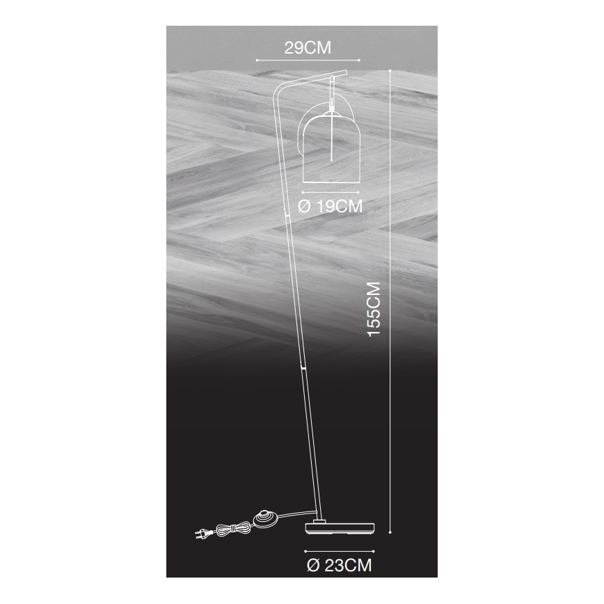 Nordlux - Stojacia lampa BOSHI 1xE27/40W/230V