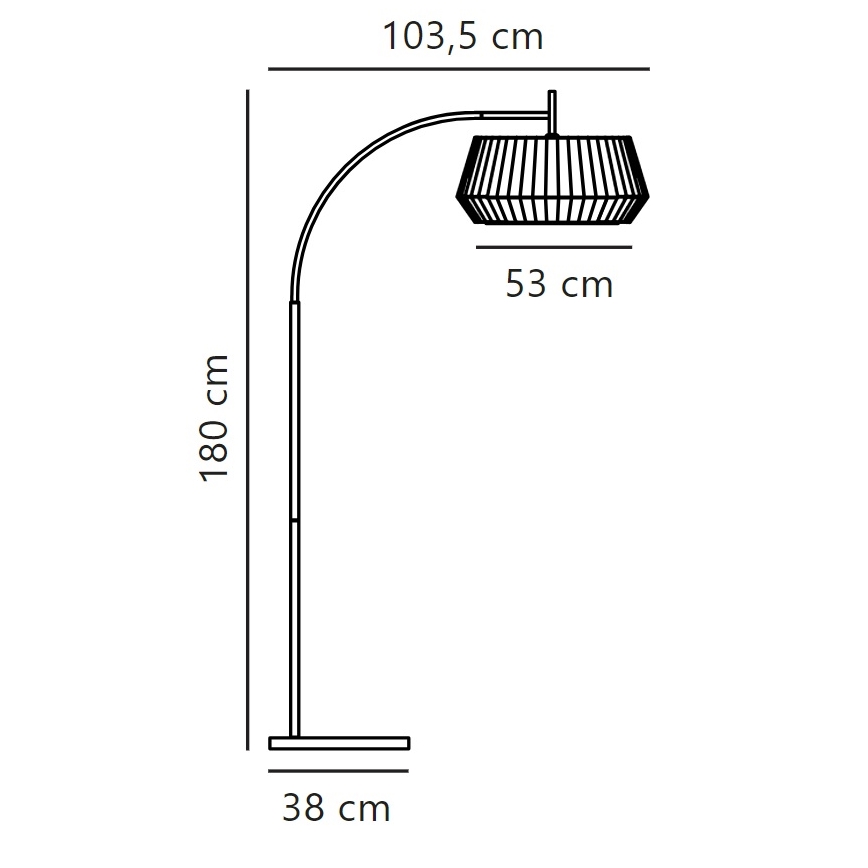 Nordlux - Stojacia lampa DICTE 1xE27/60W/230V čierna/béžová