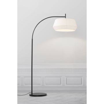 Nordlux - Stojacia lampa DICTE 1xE27/60W/230V čierna/biela