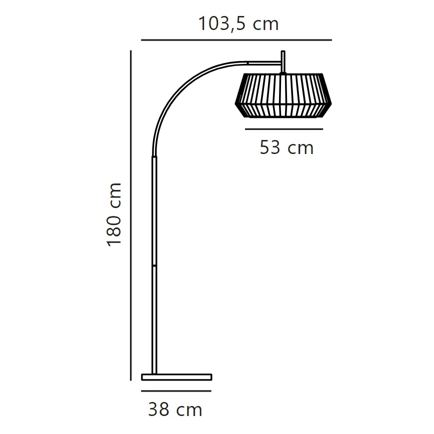 Nordlux - Stojacia lampa DICTE 1xE27/60W/230V čierna/biela