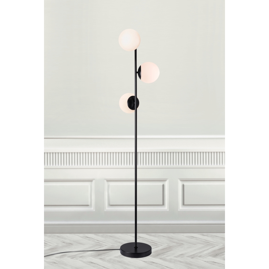 Nordlux - Stojacia lampa LILLY 3xE14/25W/230V čierna