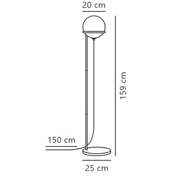 Nordlux - Stojacia lampa WILSON 1xG9/5W/230V čierna