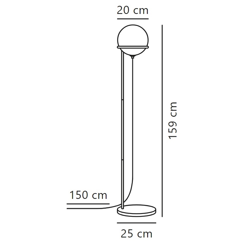 Nordlux - Stojacia lampa WILSON 1xG9/5W/230V čierna