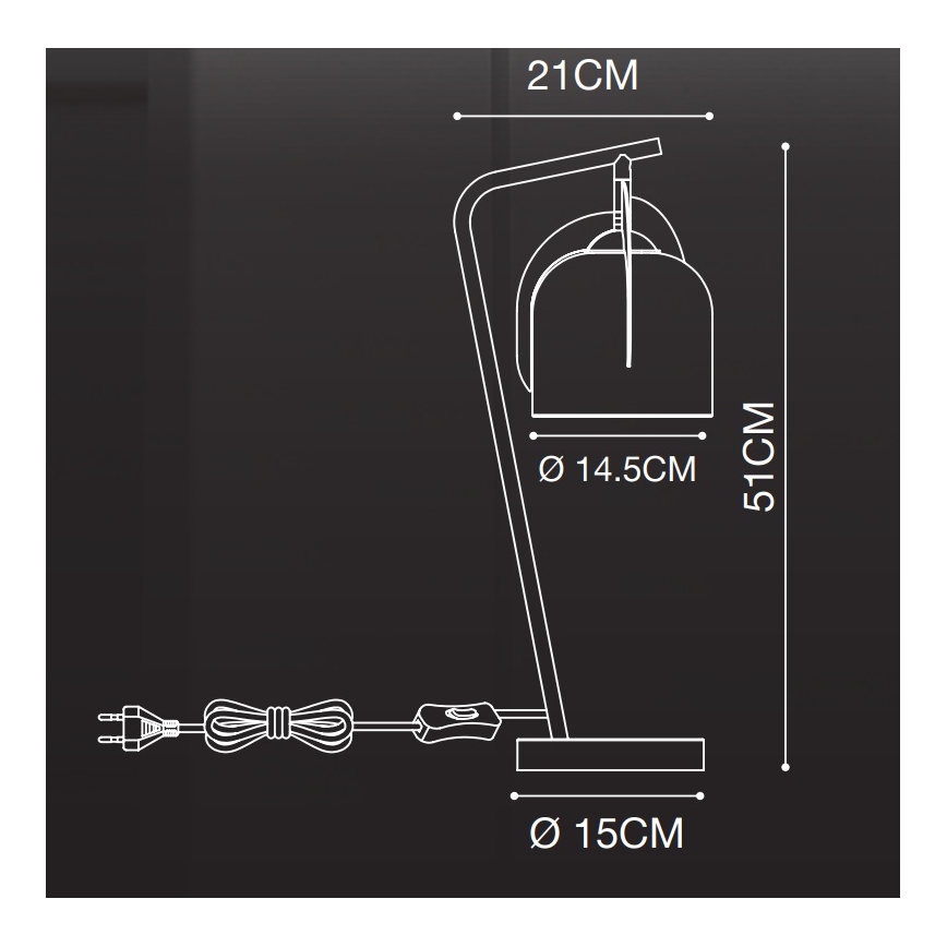 Nordlux - Stolná lampa BOSHI 1xE14/40W/230V