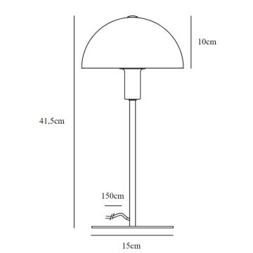 Nordlux - Stolná lampa ELLEN 1xE14/40W/230V zlatá/biela