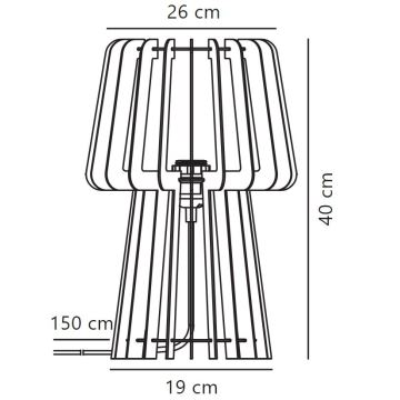 Nordlux - Stolná lampa GROA 1xE27/40W/230V