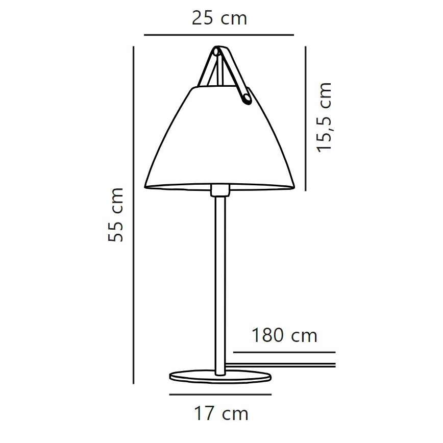 Nordlux - Stolná lampa STRAP 1xE27/40W/230V biela