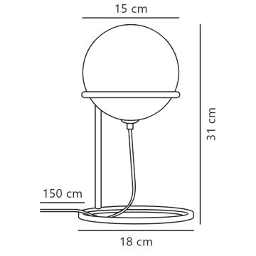 Nordlux - Stolná lampa WILSON 1xG9/5W/230V čierna