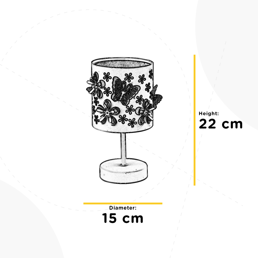 ONLI - Detská lampička TITILLA 1xE14/6W/230V 22 cm fialová/biela