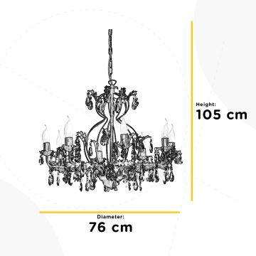 ONLI - Luster na reťazi TERESA 8xE14/6W/230V bronzová