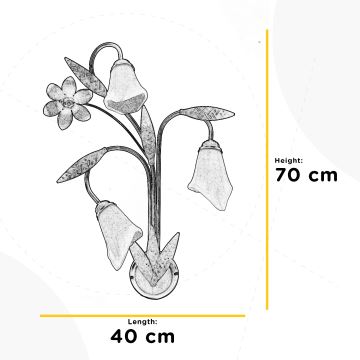 ONLI - Nástenné svietidlo ALGA 3xE14/6W/230V bronzová