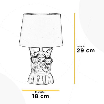 ONLI - Stolná lampa BIAGIO 1xE14/6W/230V šedá