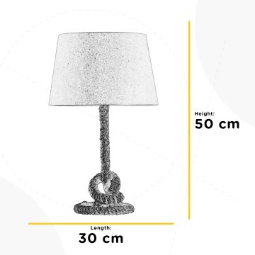 ONLI - Stolná lampa CORDA 1xE27/22W/230V 50 cm béžová