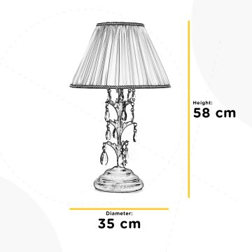 ONLI - Stolná lampa TERESA 1xE27/22W/230V bronzová 58 cm