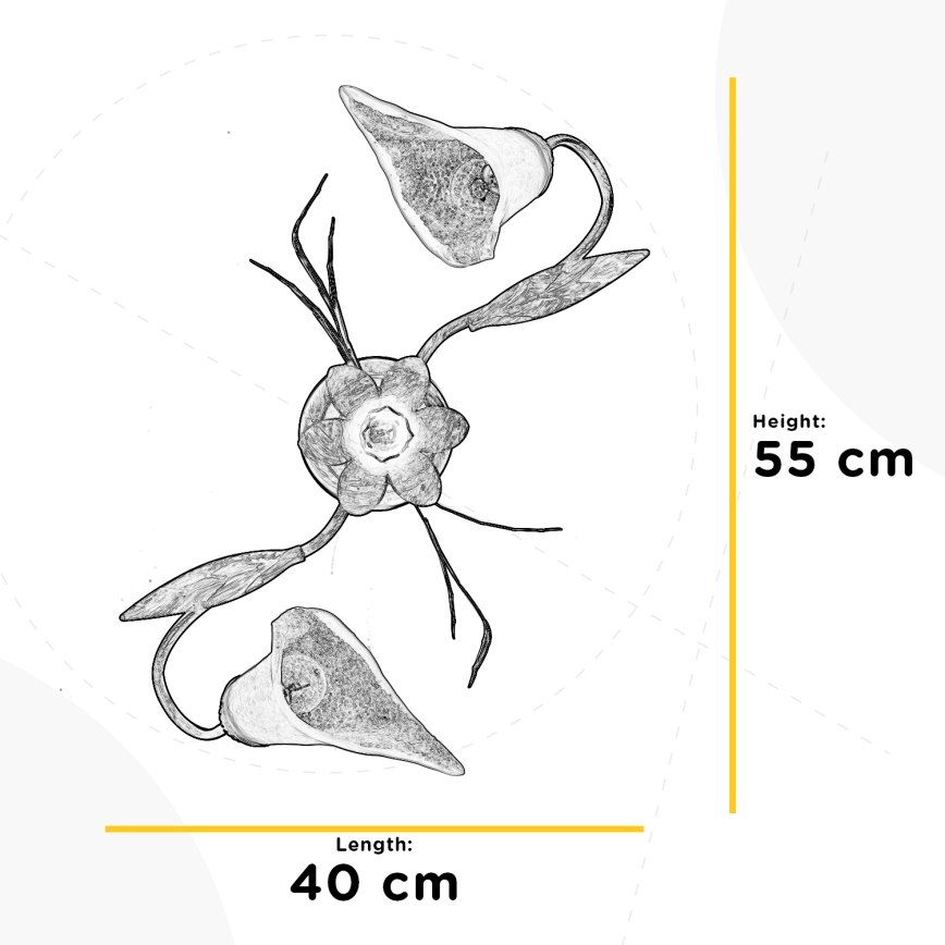 ONLI - Stropné svietidlo ALGA 2xE14/6W/230V bronzová