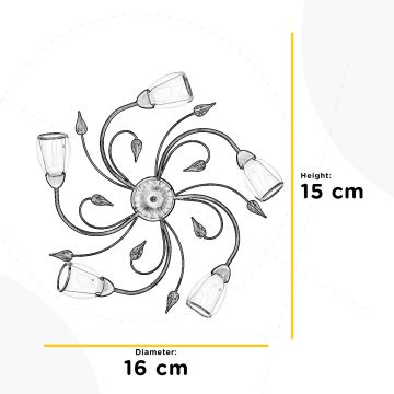 ONLI - Stropné svietidlo LILIANA 5xE14/6W/230V