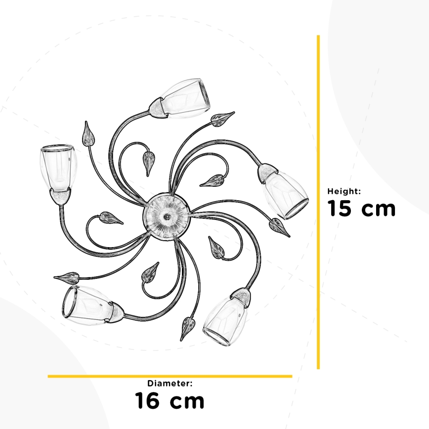 ONLI - Stropné svietidlo LILIANA 5xE14/6W/230V