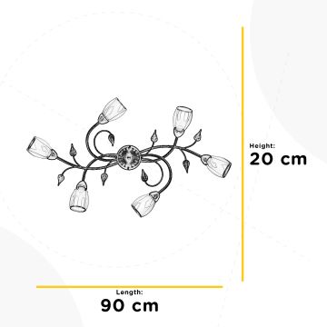 ONLI - Stropné svietidlo LILIANA 6xE14/6W/230V