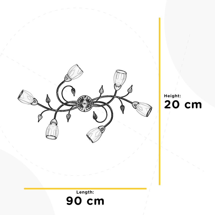 ONLI - Stropné svietidlo LILIANA 6xE14/6W/230V