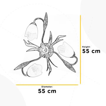 ONLI - Stropné svietidlo SONIA 3xE14/6W/230V