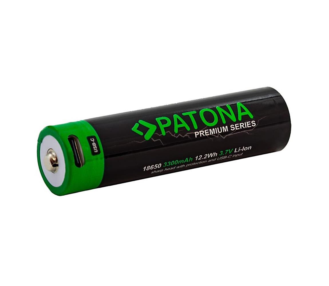 PATONA PATONA - Aku 18650 Li-lon 3350mAh PREMIUM 3,7V s USB-C nabíjaním 