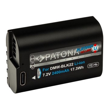 PATONA - Aku Panasonic DMW-BLK22 2400mAh Li-Ion Platinum USB-C nabíjanie