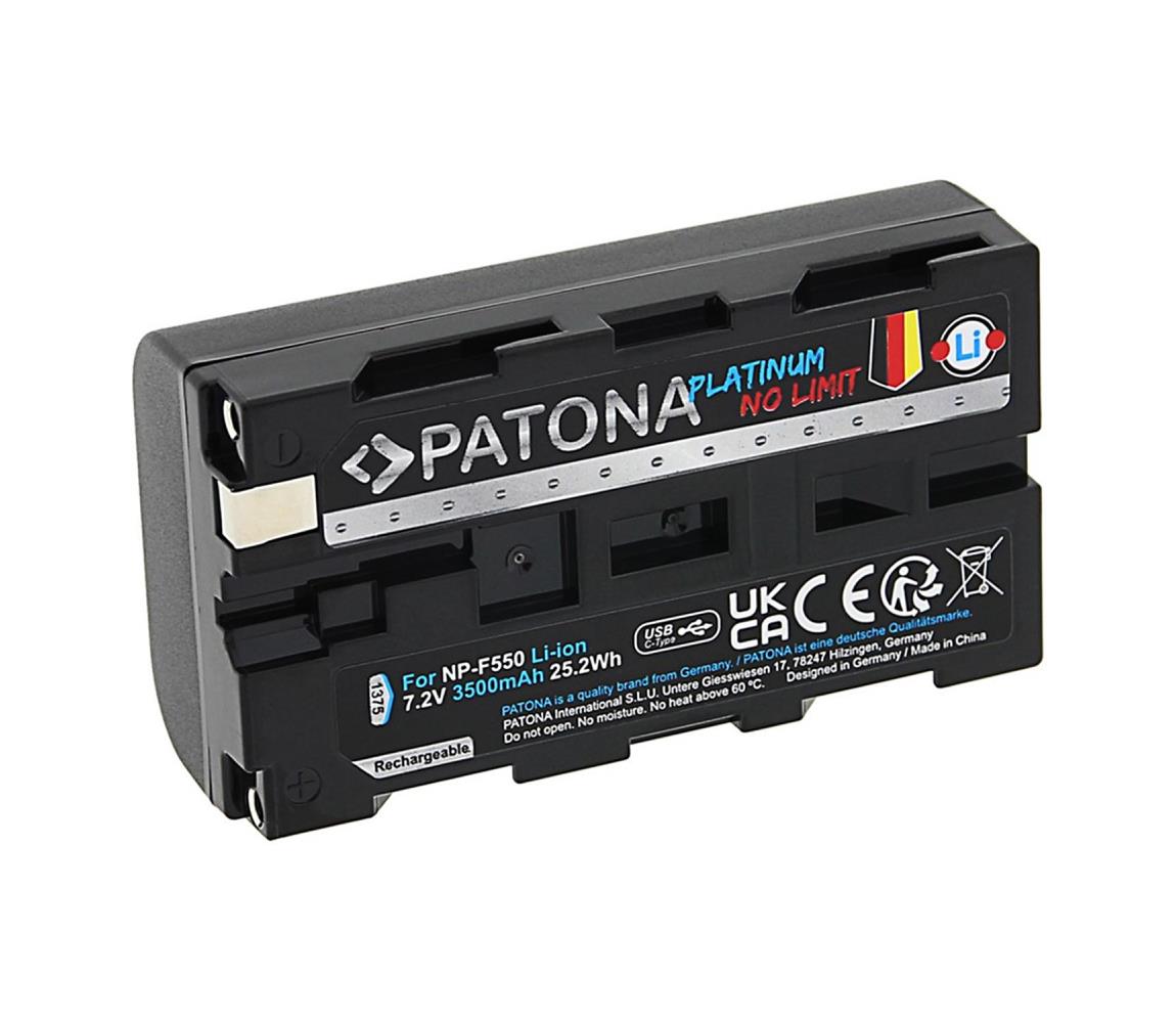 PATONA PATONA - Aku Sony NP-F550/F330/F570 3500mAh Li-Ion Platinum USB-C nabíjanie 