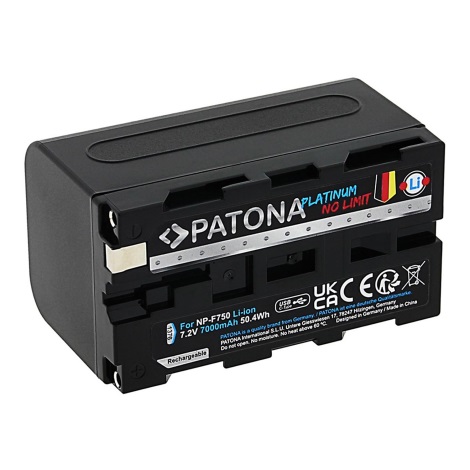 PATONA - Aku Sony NP-F750/F770/F950 7000mAh Li-Ion Platinum USB-C nabíjanie