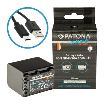 PATONA - Aku Sony NP-FV70A 2060mAh Li-Ion Platinum USB-C nabíjanie