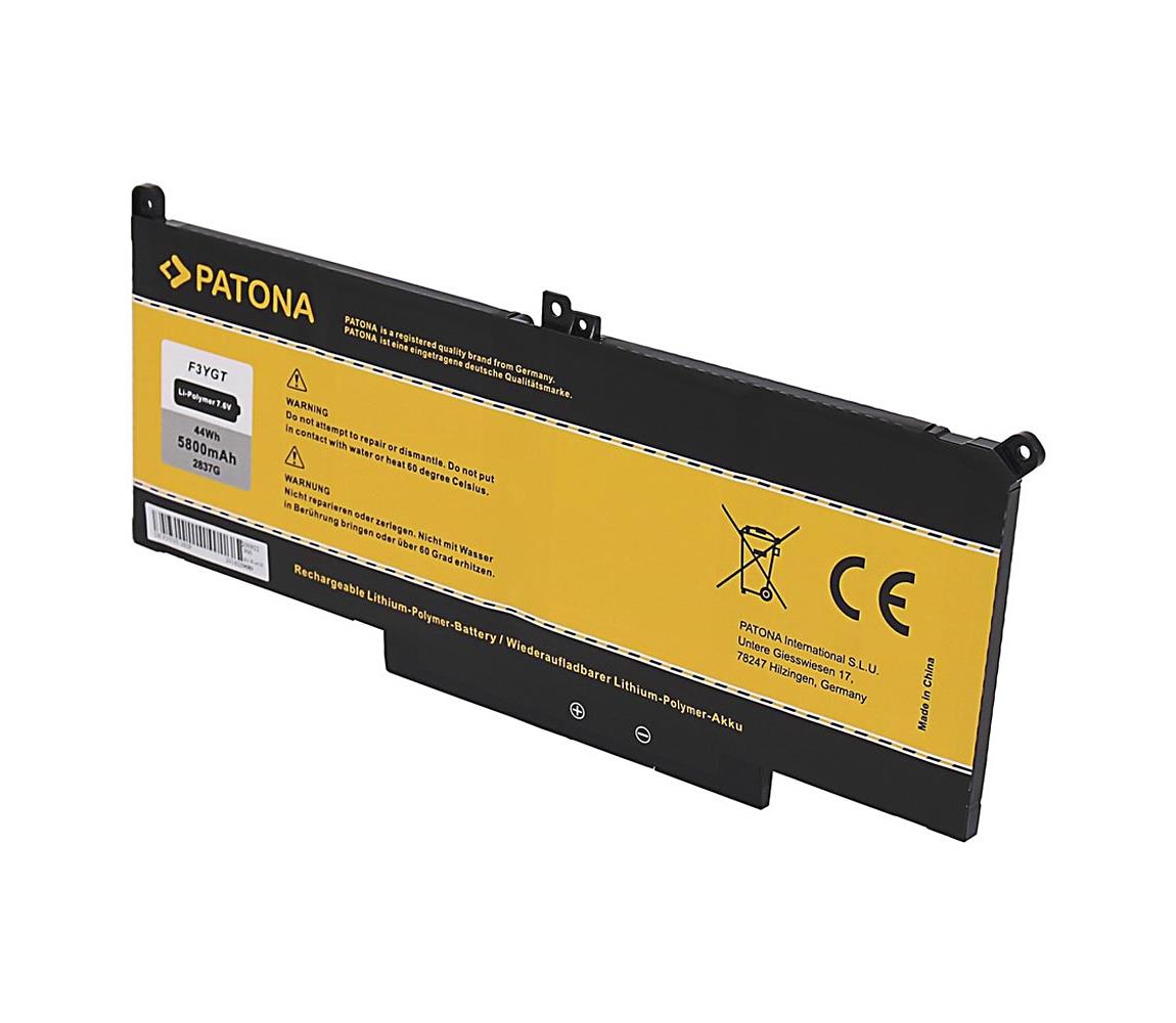 Obrázok PATONA pre ntb DELL Latitude E7270 / E7470 5800 mAh Li-Pol 7,6 V, F3YGT (PT2837)