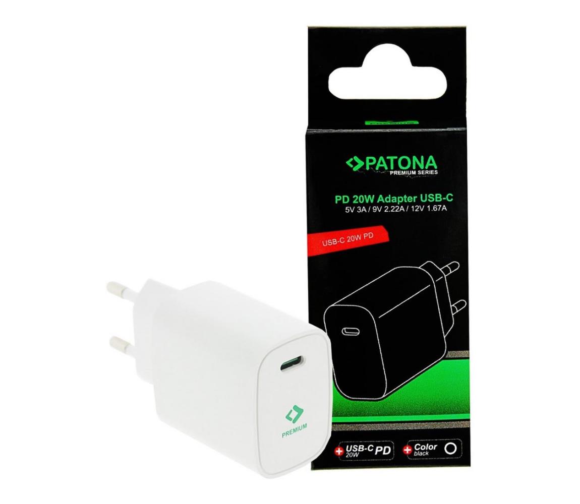 PATONA PATONA - Nabíjací adaptér USB-C Power delivery 20W/230V biela 