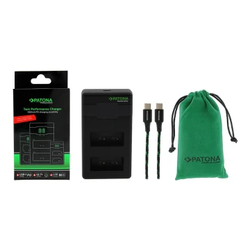 PATONA - Rýchlonabíjačka Dual Fuji NP-W126 + kábel USB-C 0,6m