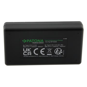 PATONA - Rýchlonabíjačka Dual Fuji NP-W235 + kábel USB-C 0,6m