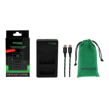 PATONA - Rýchlonabíjačka Dual Panasonic DMW-BLF19 + kábel USB-C 0,6m