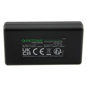 PATONA - Rýchlonabíjačka Dual Panasonic DMW-BLF19 + kábel USB-C 0,6m