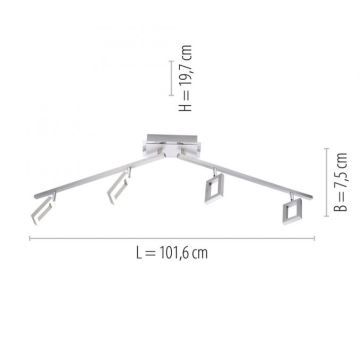 Paul Neuhaus 6960-55 - LED Stmievateľné bodové svietidlo INIGO 4xLED/4,2W/230V