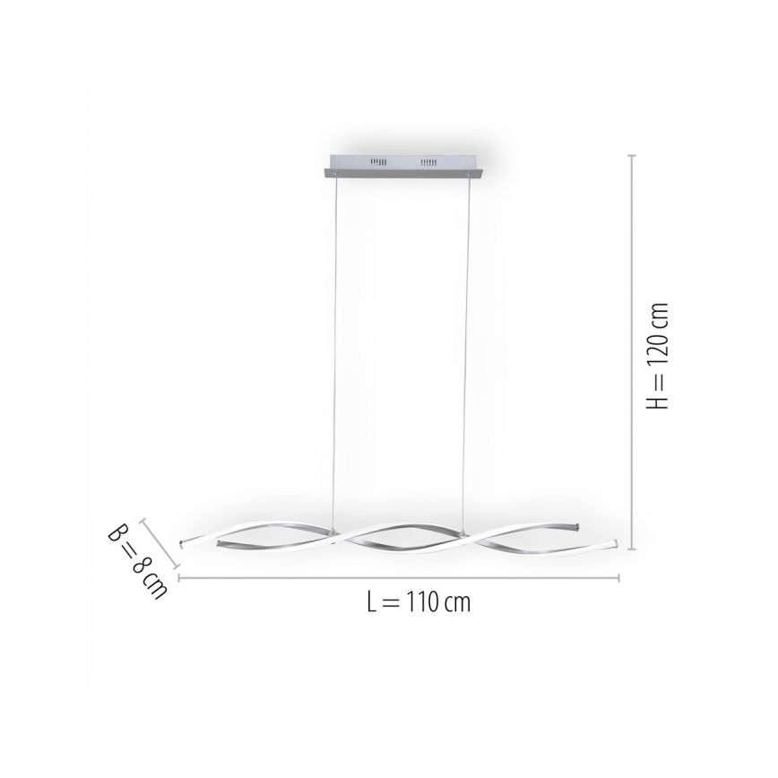 Paul Neuhaus 9142-55 - LED Stmievateľný luster na lanku POLINA 2xLED/10,2W/230V