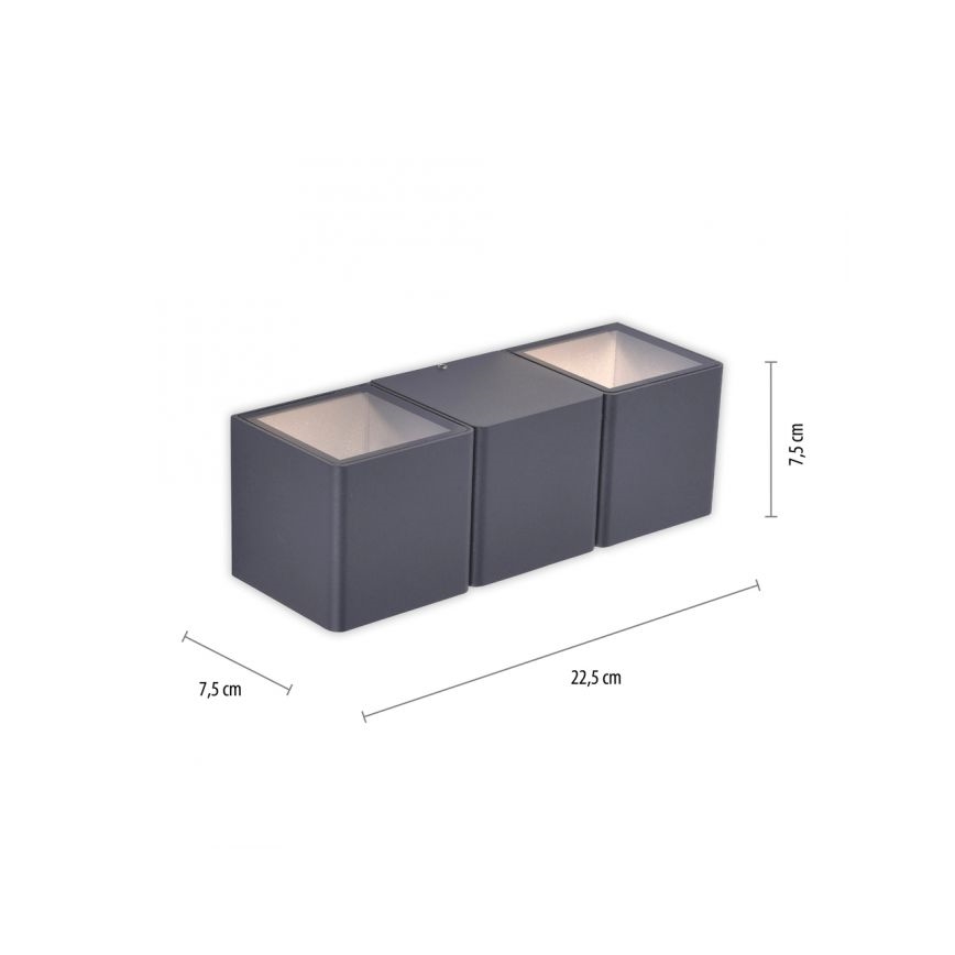 Paul Neuhaus 9658-13 - LED Vonkajšie nástenné svietidlo MARCEL 2xLED/4W/230V IP54