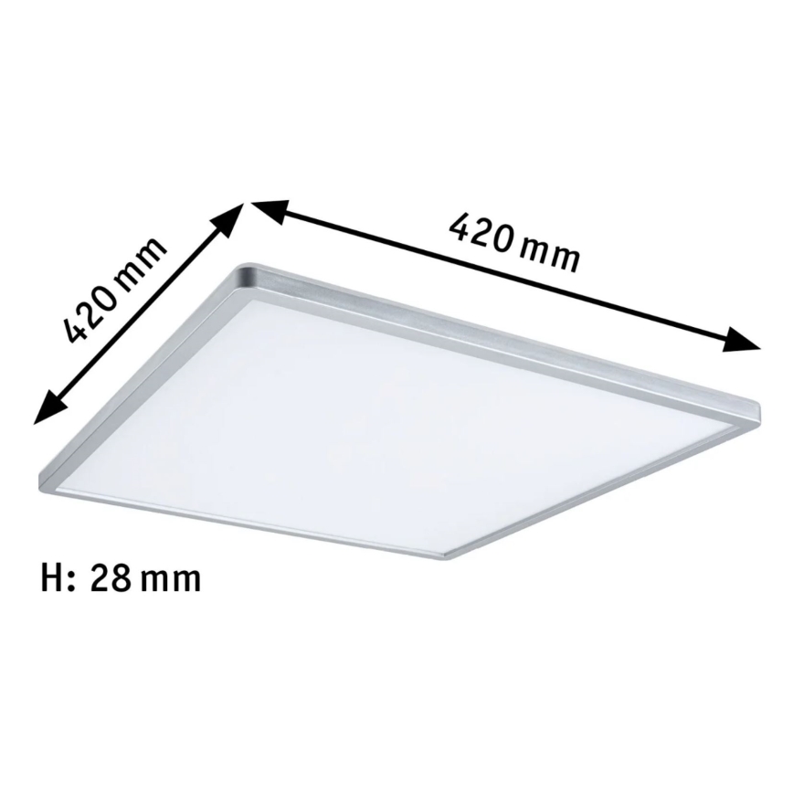 Paulmann 71009 - LED/22W Stmievateľný panel ATRIA 230V 4000K matný chróm