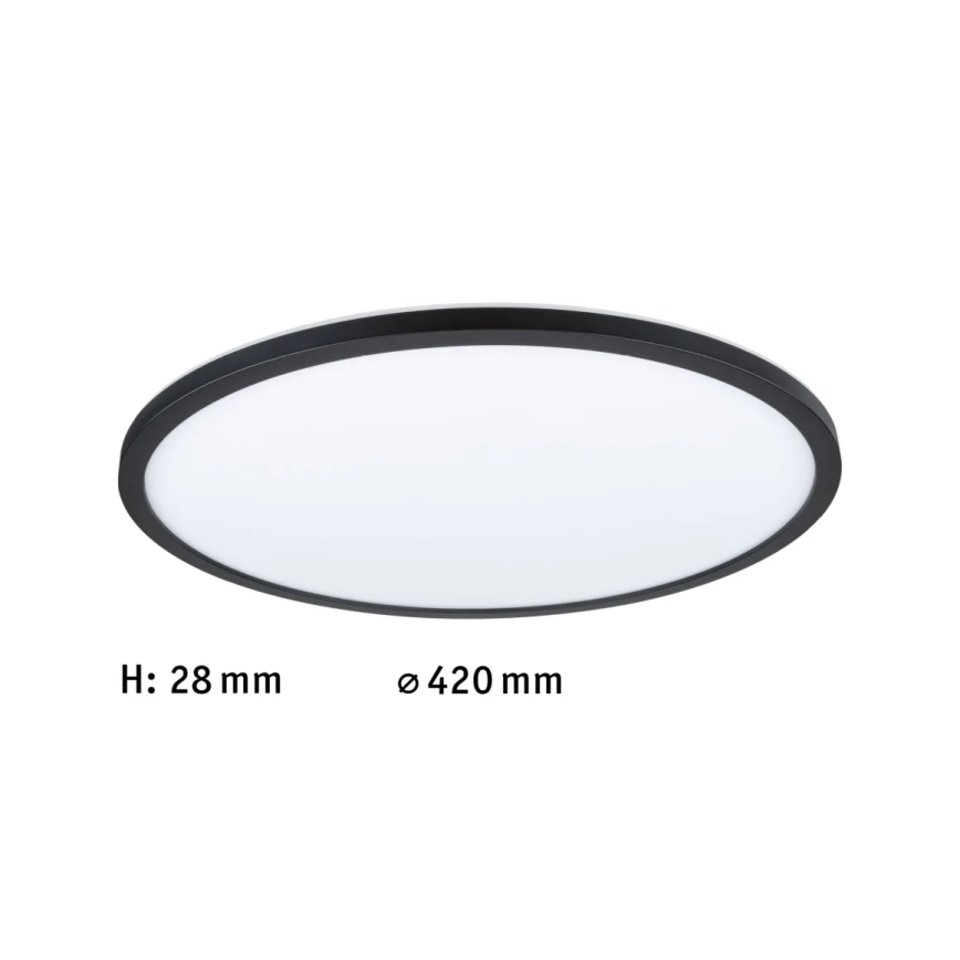 Paulmann 71013 - LED/22W Stmievateľný panel ATRIA 230V 4000K pr. 42 cm čierna