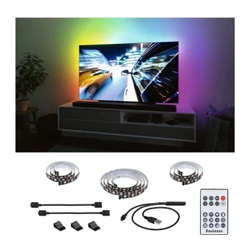 Paulmann 78880 - LED/3,5W RGB Stmievateľný pásik pre TV 2m ZOLL 5V + diaľkové ovládanie