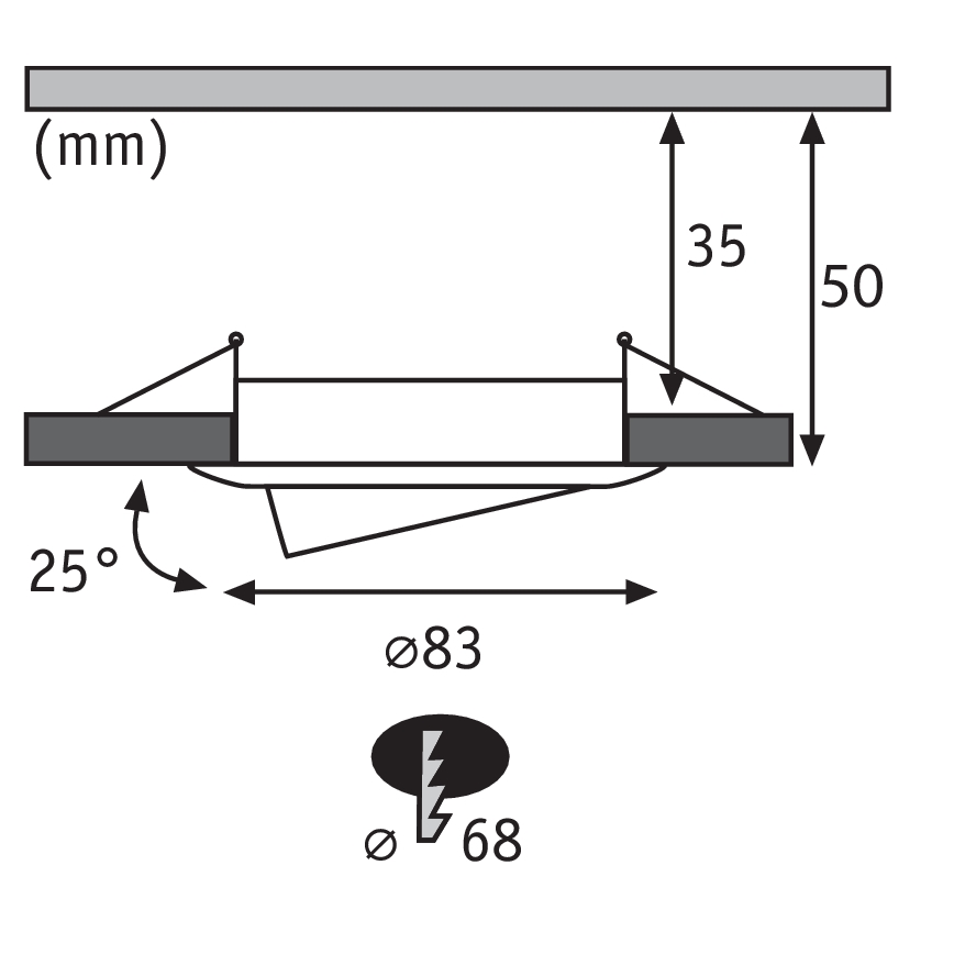 Paulmann 92769 - LED Kúpeľňové svietidlo PREMIUM LINE LED/6,8W/230V